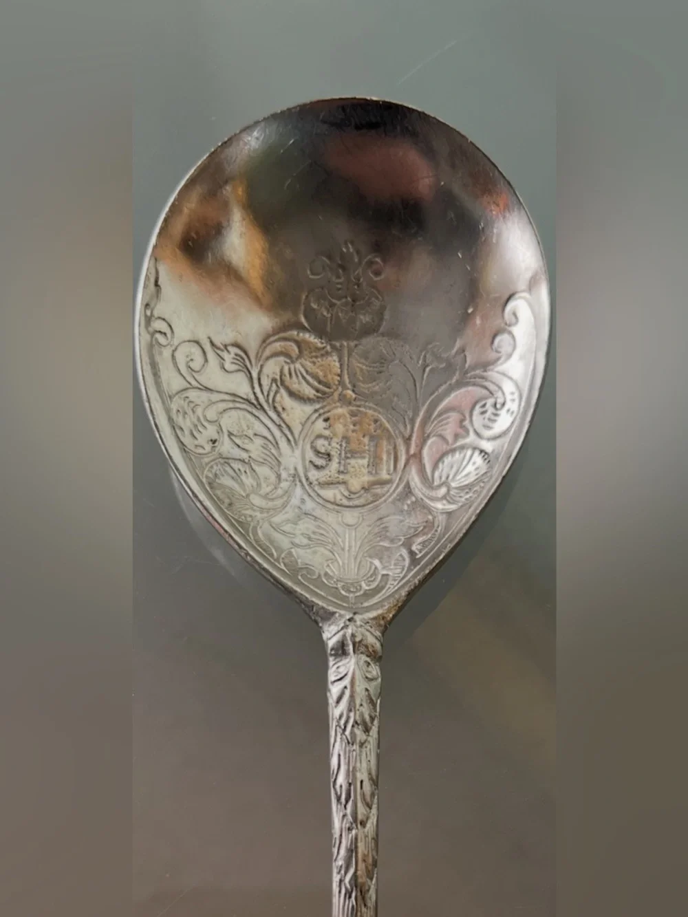 🥄Askvoll Brug Norway Vintage Ornate Silver Spoon 6.25” Pewter Decorative